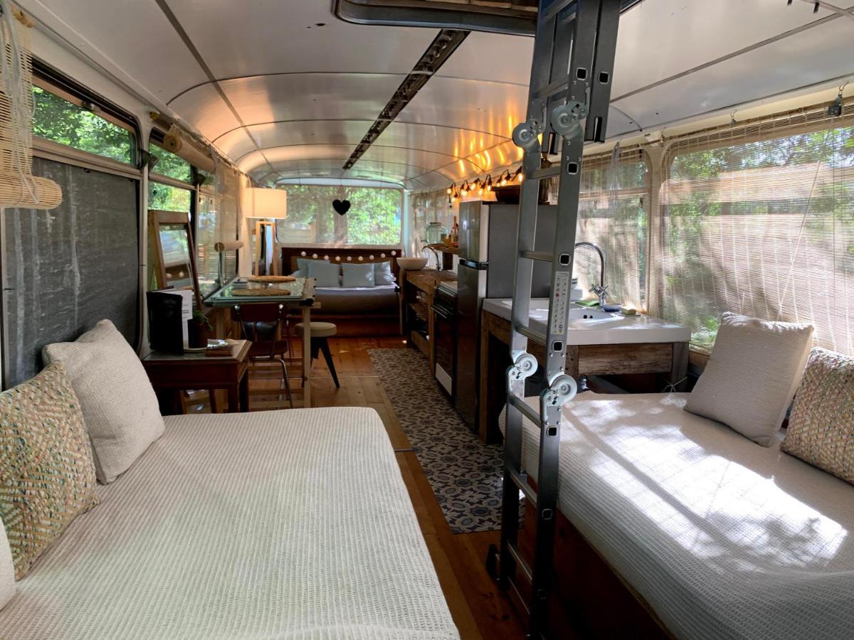 Magic Roof Top Bus With Big Bath In The Tree Forest! Mimizan Exterior photo